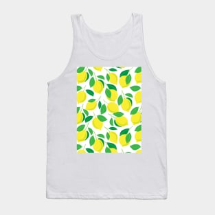 Lemons and leaves pattern Tank Top